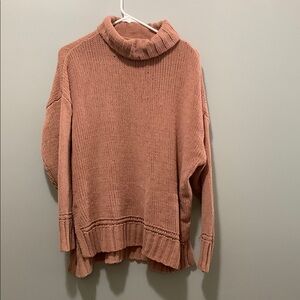 Cozy Women's Tan Turtleneck Sweater
